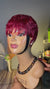 GlamGaze Premium Burgundy Pixie Cut Wig