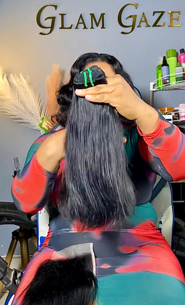 GlamGaze Double Drawn Bundles plus Closure